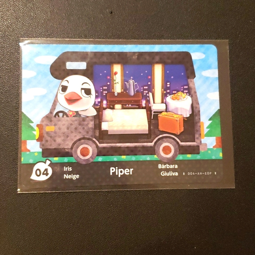 Piper 04 welcome amiibo RV card animal Crossing